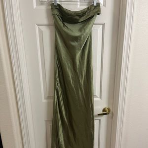 Green wedding guest dress
